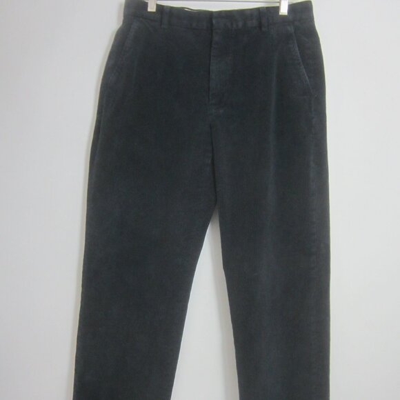 Brooks Brothers Mens 33 x L 30 Navy Blue Corduroy Pants Clark Fit Flat Front - Picture 1 of 9